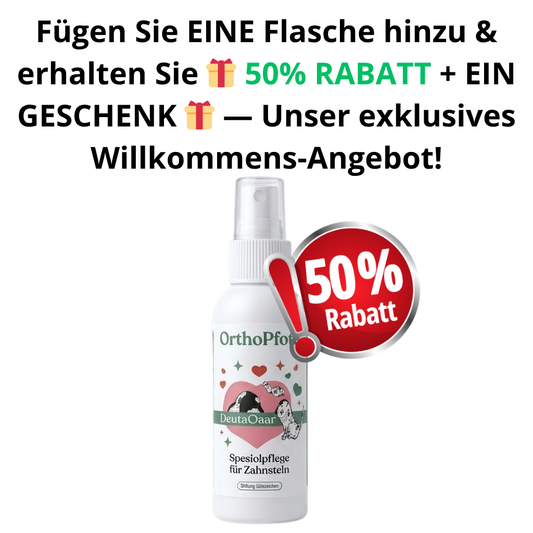 Fügen Sie EINE Flasche hinzu & erhalten Sie 🎁 50% RABATT + EIN GESCHENK 🎁 — Unser exklusives Willkommens-Angebot!